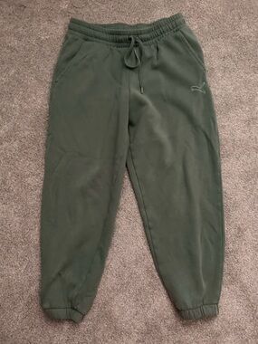 Puma Sage Green Fleece Joggers women’s medium